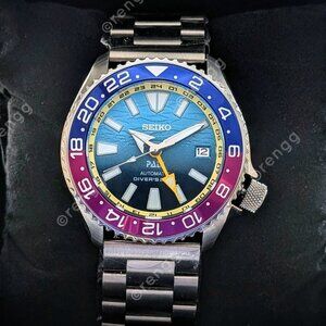 Fun Blue Full Automatic GMT Diver watch 42mm Seiko NH34A 24jewels excellent!